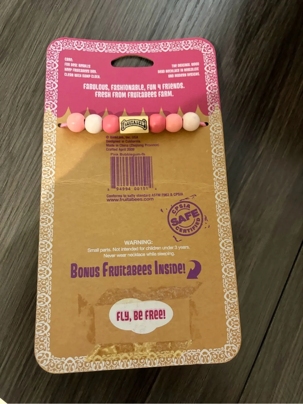 N/A pink beaded
